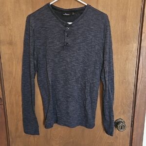 Marc Anthony Charcoal Long Sleeve Henley